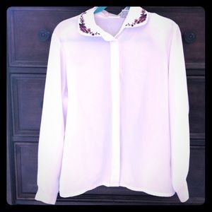 White button down dress shirt-womans